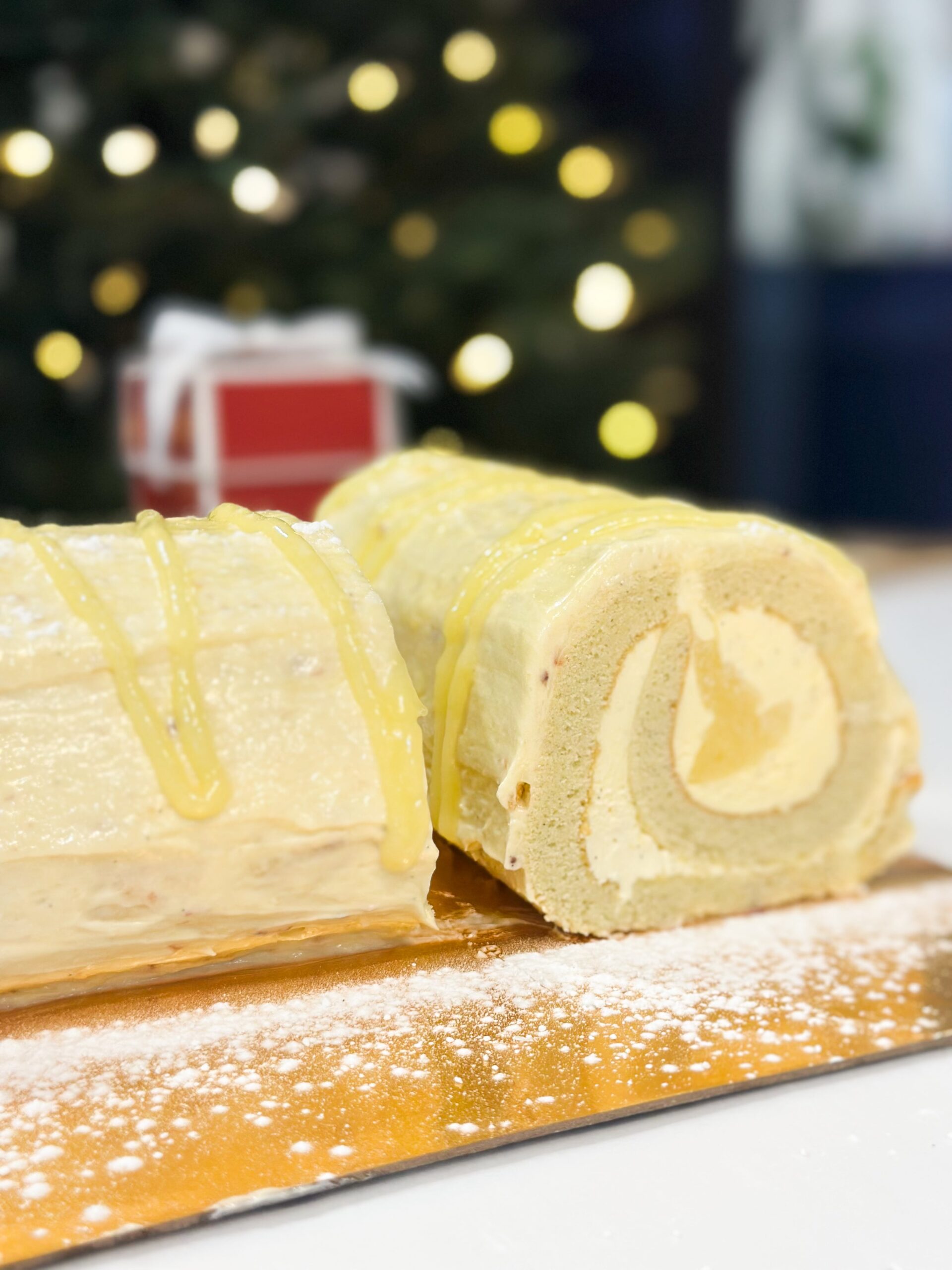 Bûche de noel sans gluten et sans produits laitiers